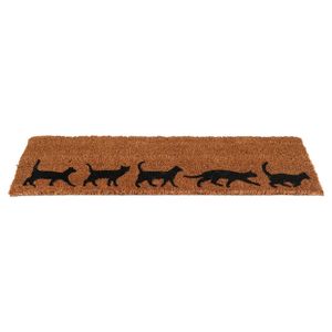 Esschert Design Kokosmatte Katzendekor 75,7 x 25,4 cm