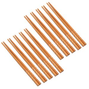 10 Paar hölzerne Essstäbchen Burr  bequemer Griff wiederverwendbares handgefertigtes natürliches Bambusholz -Holz -Stäbchen täglich Gebrauch-B