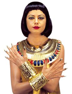 Cleopatra ägypterin Schmuck-Set gold-rot-blau