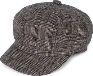 styleBREAKER Damen Bakerboy Schirmmütze mit Glencheck Karo Muster, Ballonmütze, Bakerboy Schiebermütze, Newsboy Cap 04023068