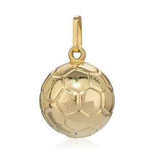 NKlaus Kettenanhänger Fußball Ball 333 Gelb Gold 8 Karat 12mm Klein Amulett Talisman 2772