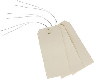AVERY visačky na zavazadla 120 x 60 mm neutrální s drátem béžová 1 000 visaček na zavazadla