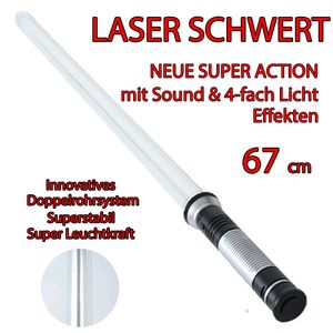 4 Stück Aufblasbare Lichtschwerter 85 cm Laserschwerter Licht Laser-Schwert Blau 
