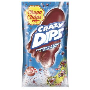 Chupa Chups Crazy Dips Cola Lolly prickelnde Knisterbrause 14g