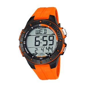 Calypso Kunststoff PUR Herren Uhr K5607/1 Armbanduhr orange Digital D2UK5607/1