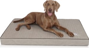Knuffelwuff orthopädische Hundematte Palomino aus laser-gestepptem Kunstleder XXL 115 x 80 Grau