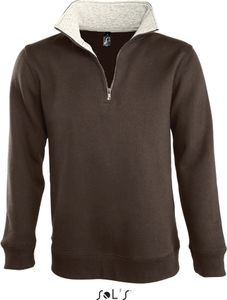 SOLs 47300 | Men Sweat Shirt Scott 1/4 Zip - Farbe: Black/Grey Melange - Größe: XL