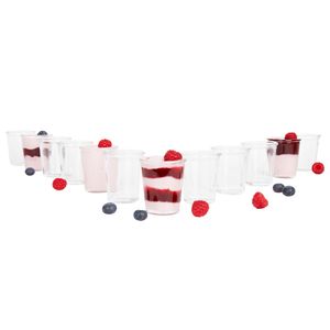 12x Becherglas 65ml Gläschen Eiscreme Dessert runde Glasbecherform Servierschälchen Kerzenglas