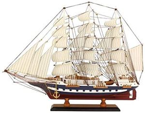 maritime-deco Schiffsmodell, Yacht Modell- Segelschiff, Schiffsmodell Segler Holz 64 cm