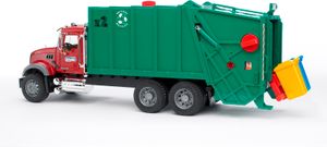 Bruder Truck MACK Granite śmieciarka zielona Bruder Truck MACK Granite śmieciarka zielona