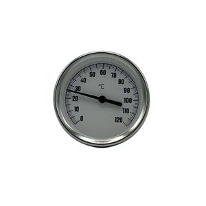 Bimetall Thermometer Zeigerthermometer 0°C bis 120°C mit Tauchhülse Heizung Warmwasserspeicher