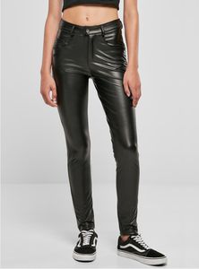 Dámské kalhoty Urban Classics Ladies Mid Waist Synthetic Leather Pants black - 29