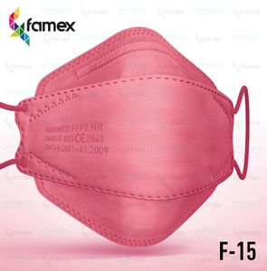 10x Dunkel Pink 4D Fish Form FFP2 Mundschutz Maske Gesichtsmaske 5 Lagig