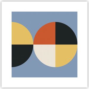 Poster - Poster ohne Rahmen - Stück Geometrisch Rad - 30x30 cm - Wand Bild - Wanddeko - Wandbilder - Kunstposter - Wandposter - Bilder - Kunstdruck - Wanddekoration - Wandbild - P2XAC30x30-4771