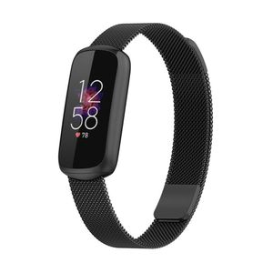 Strap-it Fitbit Luxe Milanese Armband (Schwarz)