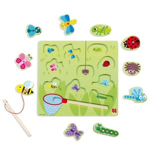 Jumbo Spiele GOULA Magnetisches Insektenspiel, Holzpuzzle, Kinderpuzzle, Kinderspiel, Puzzle, Holz, 10 Teile, 53134