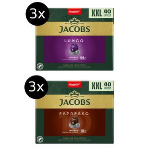 JACOBS Lungo 8 + Espresso 10 Nespresso®* kompatibel - 240 Kapseln XXL-Pack