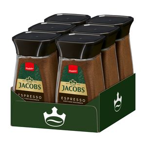 JACOBS Espresso löslicher Kaffee 6 Gläser - 6 x 100g Instantkaffee