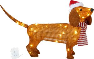 Northpoint LED Weihnachtsfiguren mit integriertem Timer Dackel