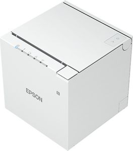 Epson TM-m30III, USB, USB-C, Ethernet, 8 Punkte/mm (203dpi), Cutter, weiß Bondrucker, Thermodirekt, 8 Punkte/mm (203dpi), variable Papierbreite (58/80mm), Druckbreite (max.): 72mm, Rollendurchmesser (max.): 83mm, Geschwindigkeit (max.): 300mm/Sek., USB (Typ B), USB-C, Ethernet, Micro SD-Slot, Cutter, weiß (C31CK50111)