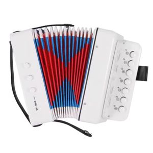Kinderakkordeon – Spielzeuginstrument – Musikinstrument für Kinder – 2-Bass – 7 Töne – Weiß