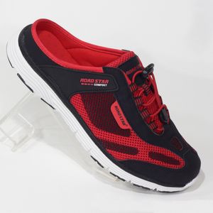 Herren Übergröße Outdoor Sabots Clogs Slipper Sport Schuhe Pantolette Hausschuhe RJ241 Farbe: Schwarz Rot EU-Schuhgröße: 44