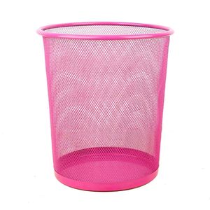 Sinoba Papierkorb Mülleimer Abfalleimer Papiereimer Draht Höhe 34cm 18L Pink