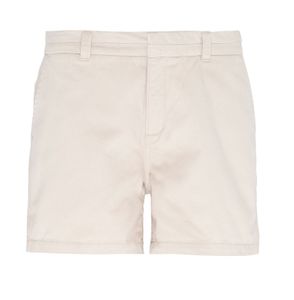 FAS061 Damen Chino Short in vielen Modefarben Sommerhose kurze Hose Shorts Pants , Größe:XXL, Farbe:Natural