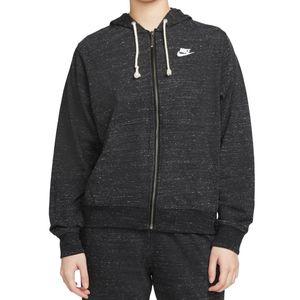 Nike Freizeitjacke Sportswear Gym Vintage Jacke Damen mit Kapuze, Farbe:Schwarz, Größe:M