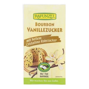 Rapunzel Bourbon Vanille-Zucker mit hellem Cristallino-Rohrzucker (4x8g)