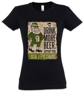 Urban Backwoods Drink More Beißer Fun Damen T-Shirt, Größe:XL