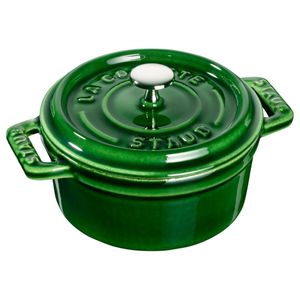 Staub Mini Cocotte 10cm rund Basilikum-grün, Gusseisen