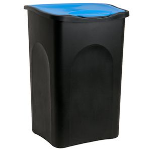 Deuba 3x 50 L Mülleimer mit Klappdeckel Abfalleimer Set Farbliche Deckel Mülltrennsystem Papierkorb Plastikmüll Restmüll