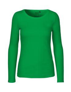 Damen Long Sleeve T-Shirt / 100% Fairtrade-Baumwolle - Farbe: Green - Größe: M