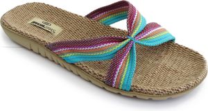 BRASILERAS Damen Sandalen mit rutschfester Sohle bequem schuhe strand/schwimmbad/stadt blau 34/35 EU - UBTRARC
