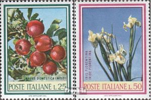 Briefmarken Italien 1967 Mi 1247-1248 (kompl.Ausg.) postfrisch Freimarken: Flora