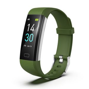 Hi5 S5 Fitness Armband Fitness Tracker Uhr IP68 Wasserdicht Aktivitätstracker mit Herzfrequenz, Schlafmonitor, Bewegungserinnerung, Kalorienzähler und Benachrichtigungserinnerung - Grün