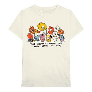 BT21 - "Hippie" T-Shirt für Herren/Damen Unisex RO9963 (S) (Natürlich)