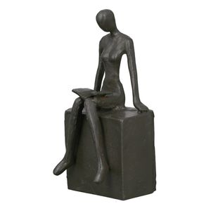 Casablanca by Gilde Dekofigur Design-Skulptur, Buchstütze Readable brünert Frau H. 15 cm,84115