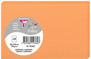 Pollen by Clairefontaine Karte 82 x 128 mm clementine 210 g/qm 25 Karten