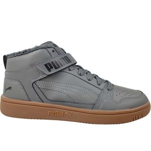 PUMA Rebound Winterized Mid-Top Strap Sneaker gefüttert Unisex castlerock/puma black 38.5