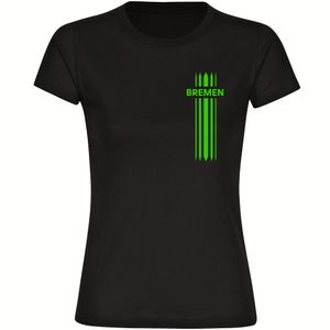 Damen T-Shirt Bremen - Streifen - Größe: S - Farbe: schwarz