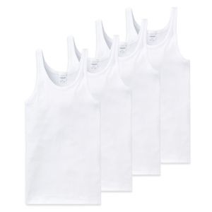 Schiesser 4er Pack Cotton Essentials Feinripp Unterhemd / Tanktop Besonders strapazierfähig und langlebig, Hoher Tragekomfort, In hochwertiger, bequemer Feinripp-Qualität