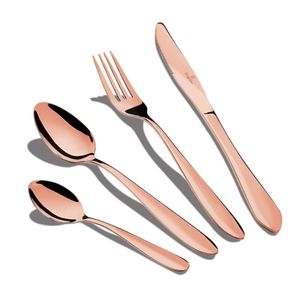 BerlingerHaus Edelstahl Besteckset 24-tlg. satiniert Rosegold Metallic Line