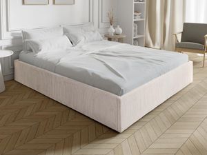Bett mit Bettkasten - 160 x 200 cm - Cord - Beige - PONTOS von YSMÉE