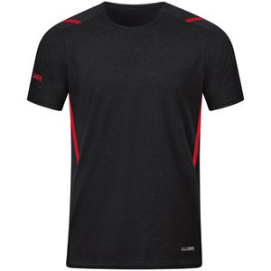 JAKO T-Shirt Challenge schwarz meliert/rot L