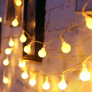 6M 40 LED Lichterkette Kugel lichterkette Beleuchtung Party Garten Deko Lampe PartyLicht Weihnachtsdekoration (Warmweiß)