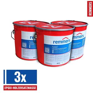 3 x Remmers EPOXI-HOLZERSATZMASSE 3kg Lösemittelfreie 2K-Ausgleichsmasse