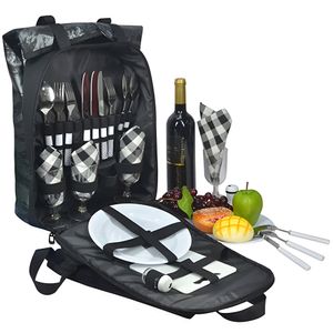 Arkmiido Picknicktasche zusammenklappbare Kühltasche Kühlrucksack mit Picknick-Matte weiche Picknick-Tasche Camping-Rucksack für Camping,BBQ,Urlaub,Familienaktivitäten im Freien