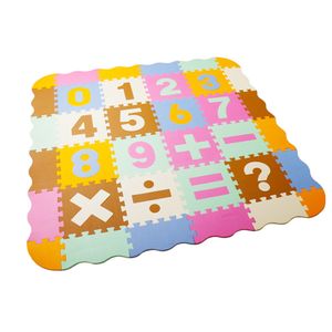 WISFOR Puzzle Mat Baby, dětský koberec na hraní Pěnová podložka Ochranná podložka s ohrádkou, 142x142cm